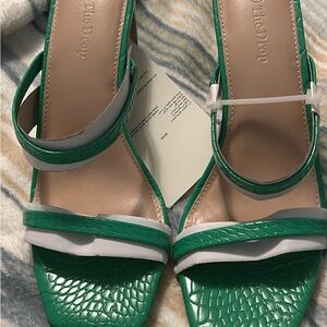 Green Strappy Sandals